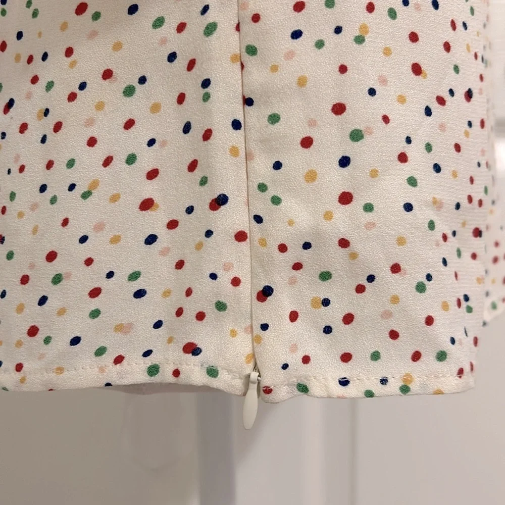 Reformation Francine One Sleeve Shoulder Top Birthday Polka Dot Size Small